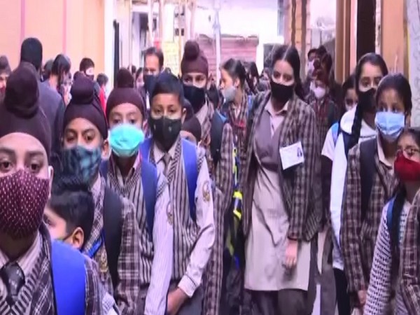 Schools re-open in Jammu for classes 3 to 12 (ANI/Photo) 