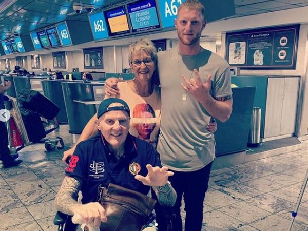 Ben Stokes with his parents (Image: Ben Stokes' Instagram)