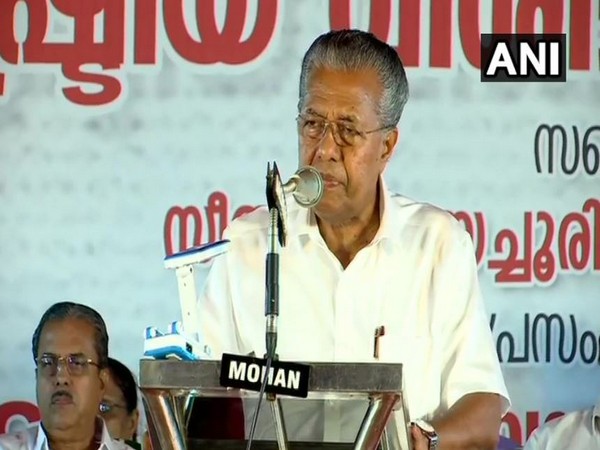 Kerala Chief Minister Pinarayi Vijayan speaking at a public meeting in Thiruvananthapuram on Sunday