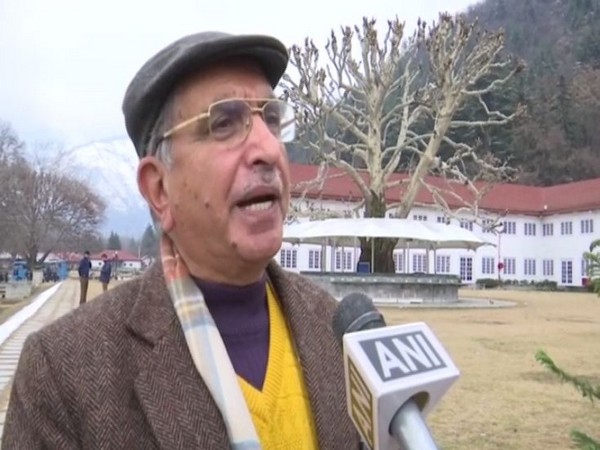 Former tourism minister Ghulam Hasan Mir speaking to ANI on Thursday (Photo/ANI)