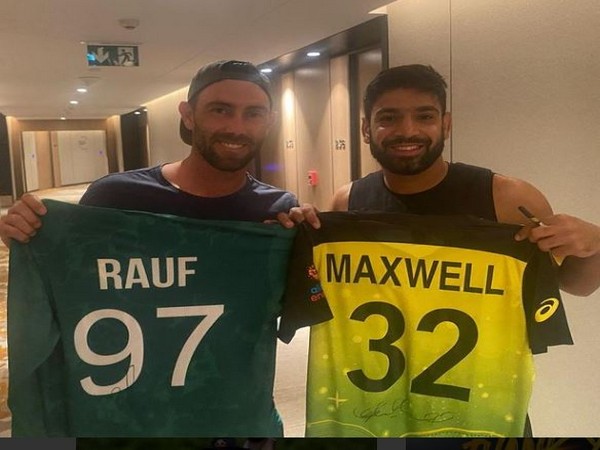 Glenn Maxwell and Haris Rauf (Image: Glenn Maxwell's Instagram)