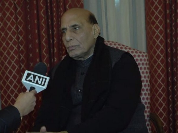 Defence Minister Rajnath Singh during an exlusive interview with ANI in Washington DC