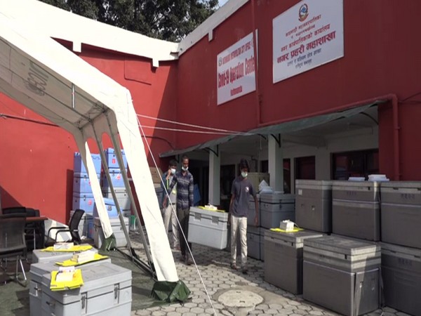 Visual from a COVID-19 vaccination centre in Kathmandu. (Photo/ANI) 