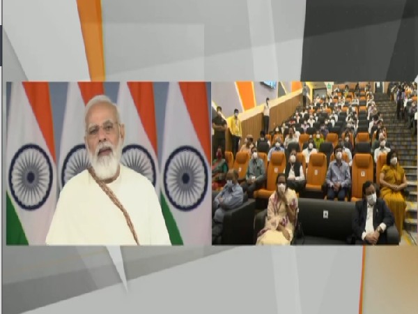Prime Minister Narendra Modi addressing the inauguration of Infosys Foundation made Vishram Sadan (Photo/ANI)