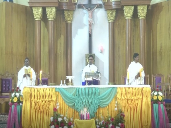A visual from St. Mary's Church in Ranchi on Saturday. (ANI/Photo)