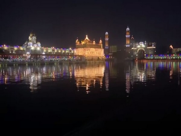 Golden Temple has been illuminated on occasion of Guru Nanak Jayanti. (Photo/ANI)