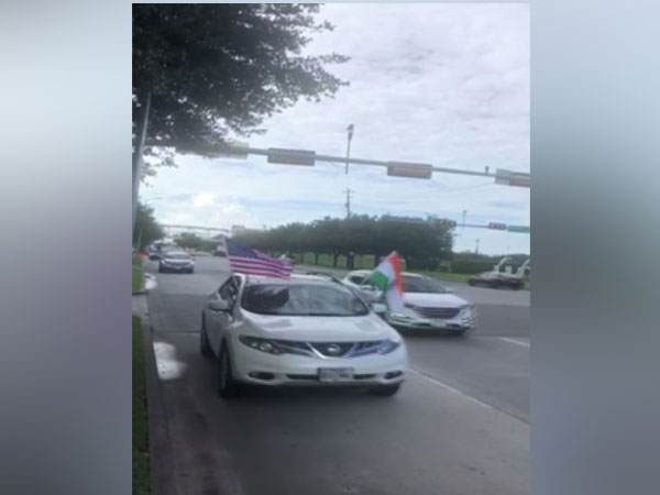 US: A car-rally organised in Houston , ahead of the 'Howdy-Modi' event on September 22. Photo/ANI
