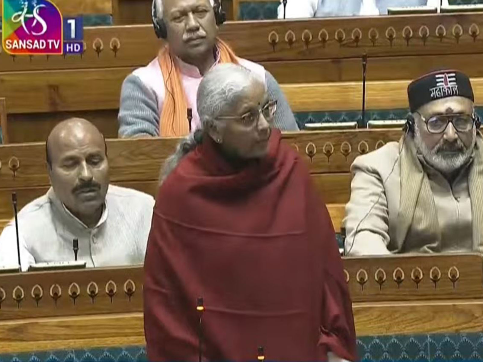 Union Finance Minister Nirmala Sitharaman in Parliament (Photo- SansadTV)