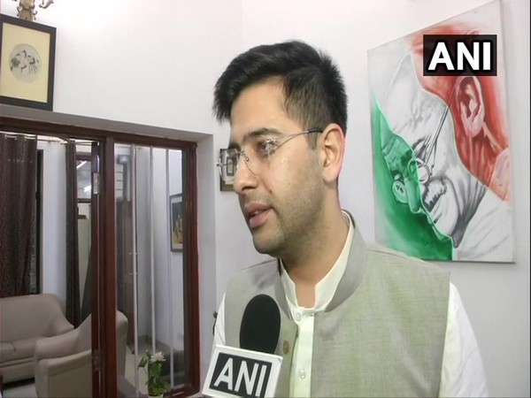 Aam Aadmi Party (AAP) national spokesperson Raghav Chadha speaking to ANI on Friday. Photo/ANI