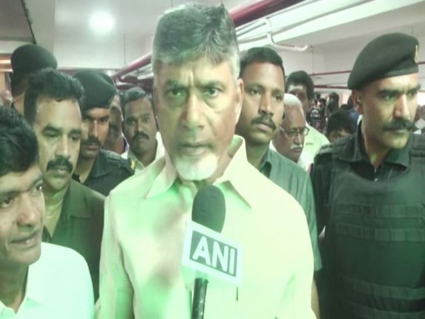 TDP chief N Chandrababu Naidu speaking to ANI in Vijaywada on Monday. Photo/ANI