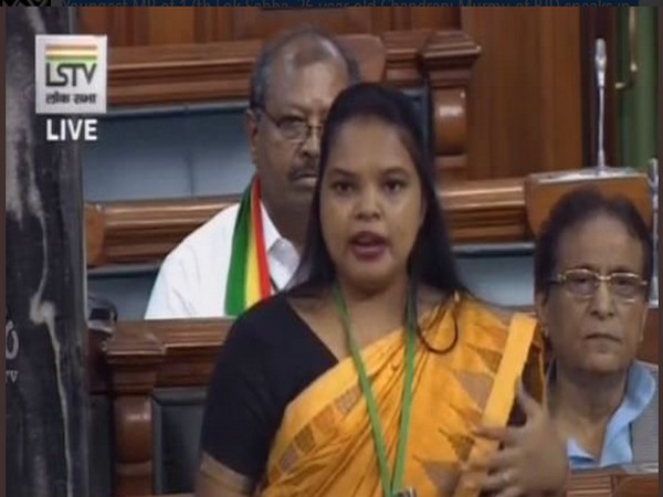 Chandrani Murmu speaking in the Lok Sabha on Thursday (Phot/LSTV)