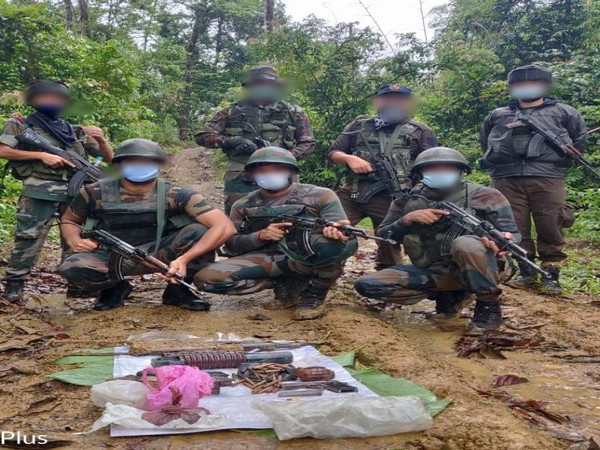 Indian Army in a joint operation with Arunachal Pradesh Police recovers arms, ammunition and explosives 