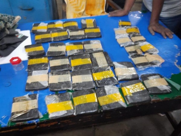 Charas seized during operation. Photo/ANI