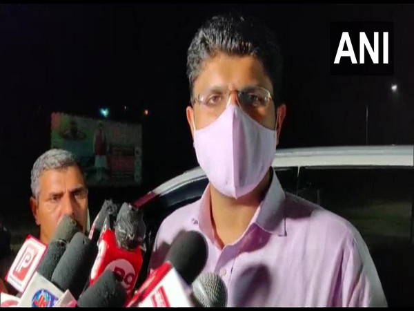 Haryana Deputy Chief Minister Dushyant Chautala speaking to reporters on Monday.