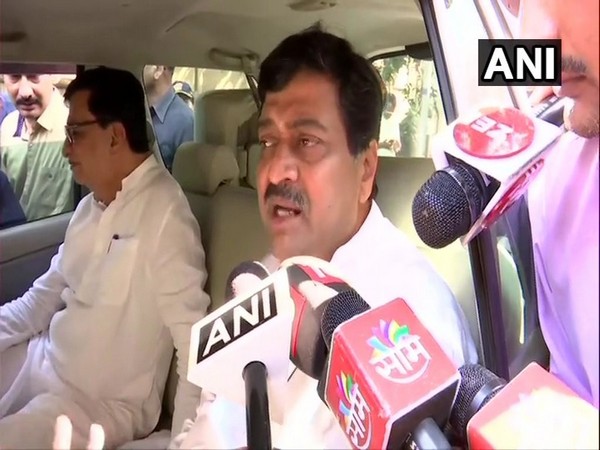 Congress leader Ashok Chavan speaking to media in Mumbai on Sunday. (Photo/ANI)