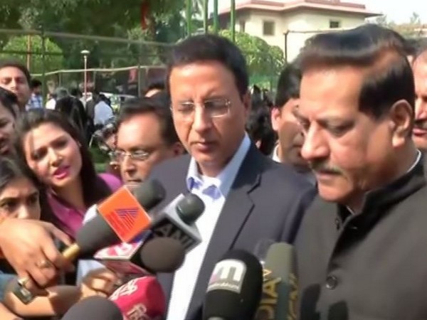 Congress leader Prithviraj Chavan speaking to media persons in New Delhi on Sunday. (Photo/ANI)