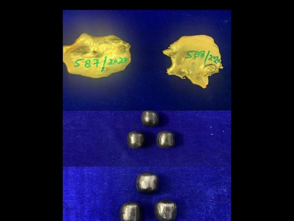 Gold worth Rs 35.5 lakhs seized at the Chennai airport (Photo: ANI/Twitter)