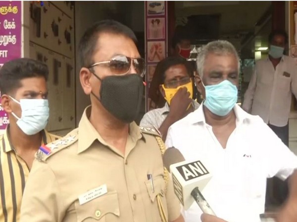 Police Inspector Kalai Arasan speaking to ANI on Tuesday about the COVID-19 lockdown situation in Chennai.