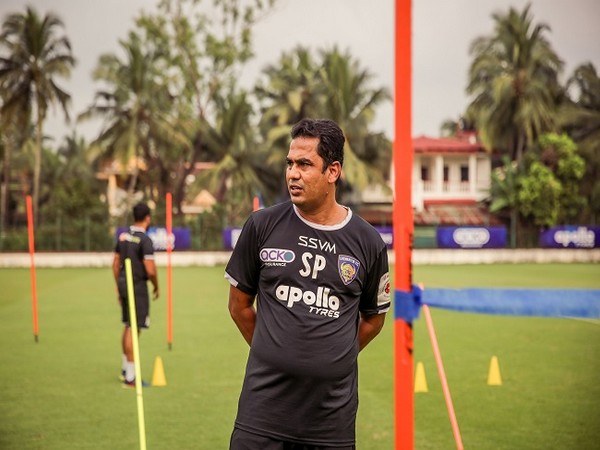 Chennaiyin FC's assistant coach Sabir Pasha oversees a training session (Image: Chennaiyin FC)