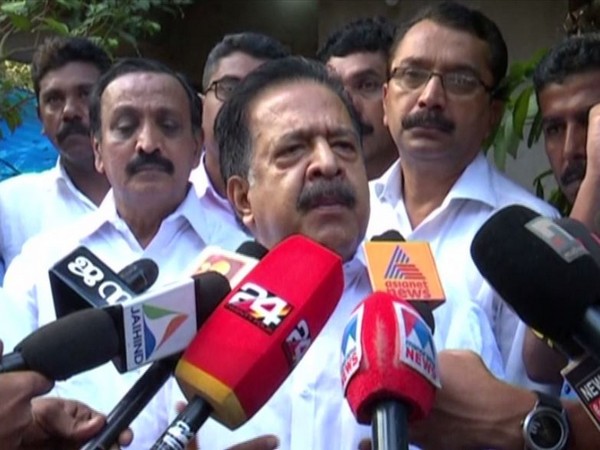 Congress leader Ramesh Chennithala speaking to reporters in Kozhikode on Tuesday. Photo/ANI