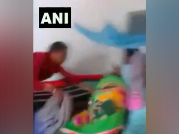 A video shows the man dragging the cleaner at Barwani Kanya Ashram in Korea district of Chhattisgarh. 