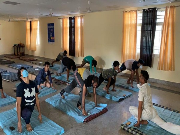 ITBP conducting Yoga classes for Italy evacuees at Chhawla quarantine centre