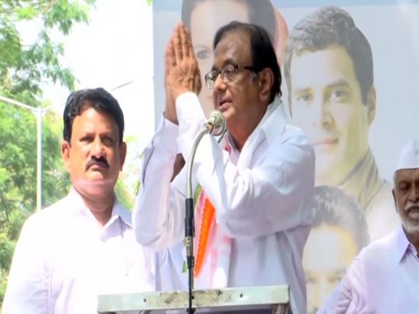 Congress leader P Chidambaram participated in an anti-CAA protest on Saturday in Thiruvananthapuram. Photo/ANI