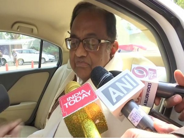 Senior Congress leader P Chidambaram speaking to reporters in New Delhi on Tuesday. Photo/ANI