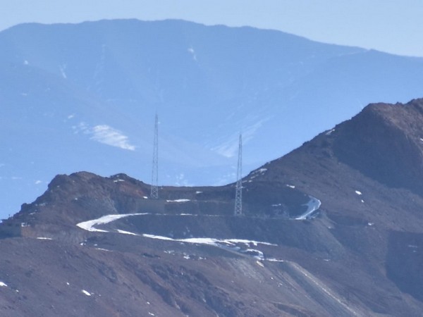 Mobile towers installed by China close to the Indian territory (Photo credit: Twitter@kstanzinladakh)