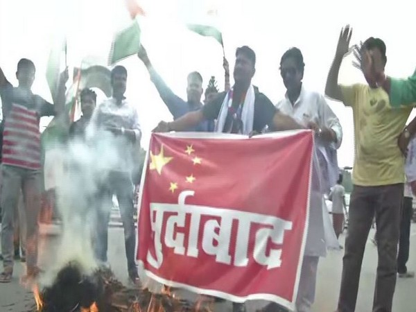 Protests erupt in several parts of the country against China. Photo/ANI 