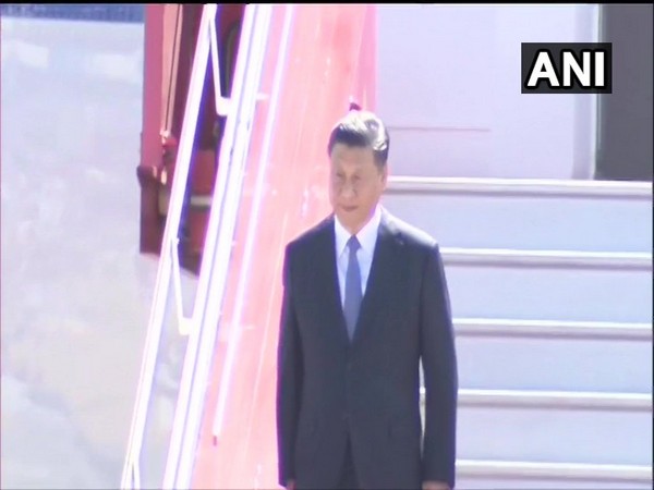 Chinese President Xi Jinping arrives at Chennai Airport