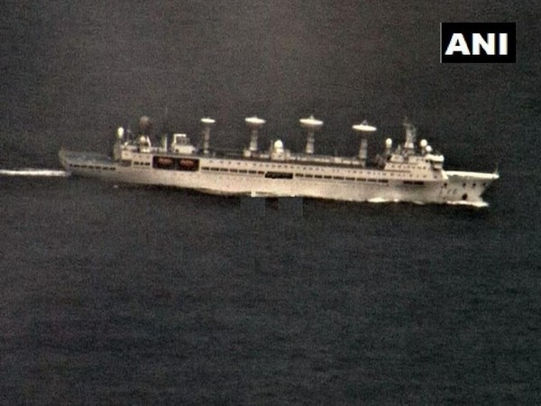 The Yuan Wang class research vessel had entered the Indian Ocean Region from Malacca straits last month (Photo/ANI)