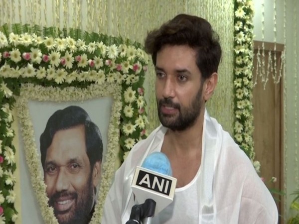 Lok Jan Shakti Party (LJP) national president Chirag Paswan speaking to ANI on Friday. Photo/ANI