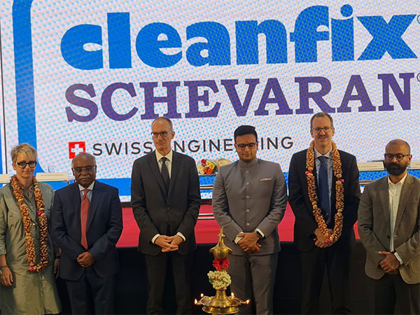Swiss Ambassador Ralf Heckner and Maharaja of Mysore Yaduveer Krishnadatta Chamaraja Wadiyar at opening ceremony of Cleanfix India Manufacturing Facility.