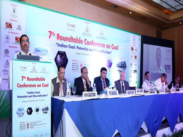 Minister for Coal and Mines Pralhad Joshi addressing a conference in New Delhi on Tuesday.