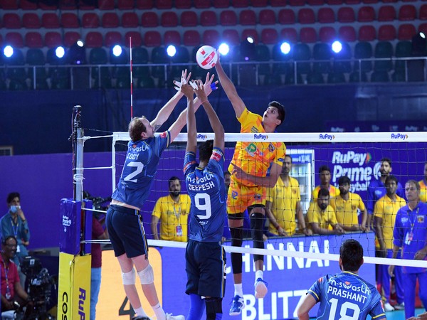 Kochi Blue Spikers' Cody Caldwell in action during PVL (Image: Kochi Blue Spikers/PVL)