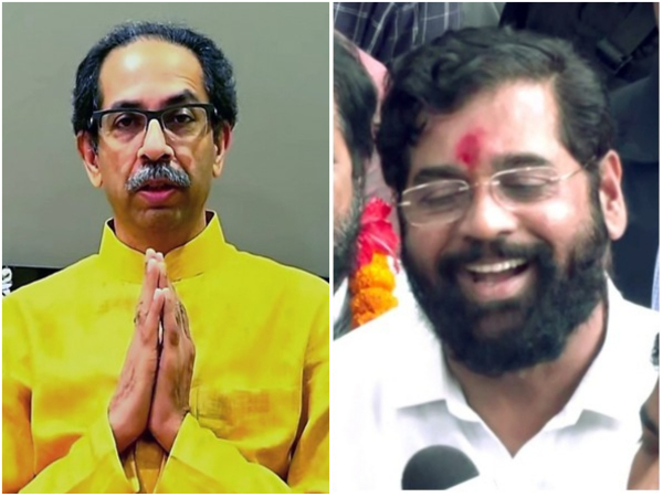 Shiv Sena president Uddhav Thackeray, Maharashtra Chief Minister Eknath Shinde (Photo/ANI)