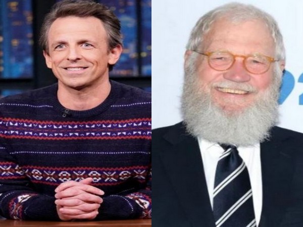 Seth Meyers and David Letterman (Image source: Twitter)