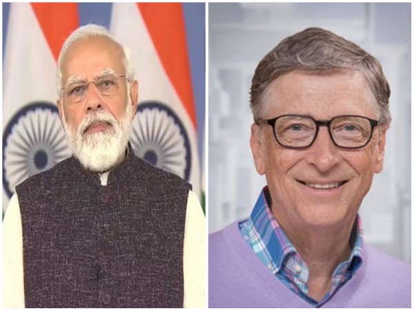 Prime Minister Narendra Modi and Microsoft co-founder Bill Gates