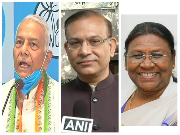 TMC leader Yashwant Sinha, BJP MP Jayant Sinha, Droupadi Murmu