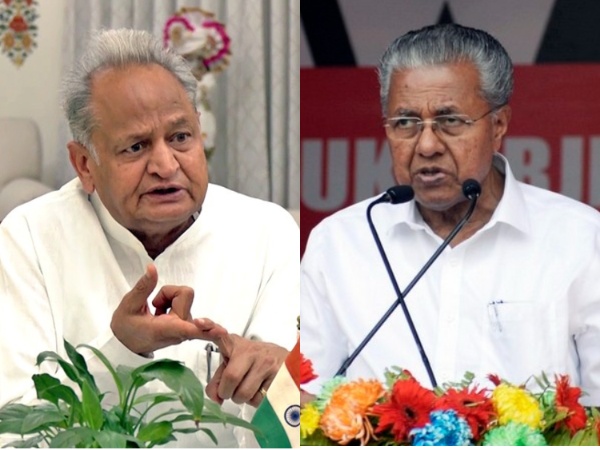 Rajasthan CM Ashok Gehlot (left) and Kerala CM Pinarayi Vijayan (right) (Photo/ANI)