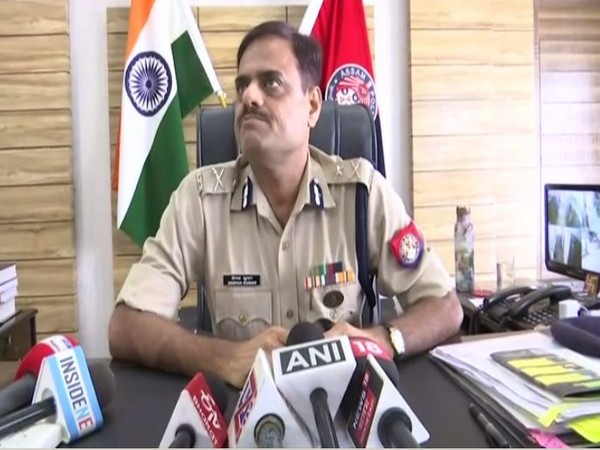 Guwahati Police Commissioner Deepak Kumar addressing the press in Guwahati on Saturday. Photo/ANI