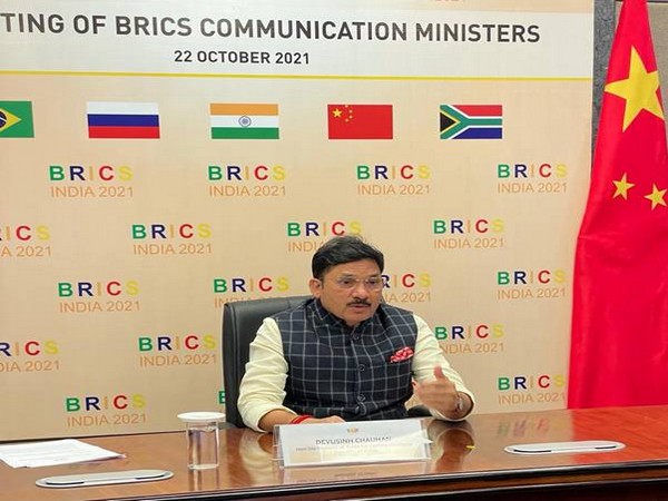 Minister of State for Communications, Devusinh Chauhan at the 7th Meeting of BRICS Communications Ministers. 