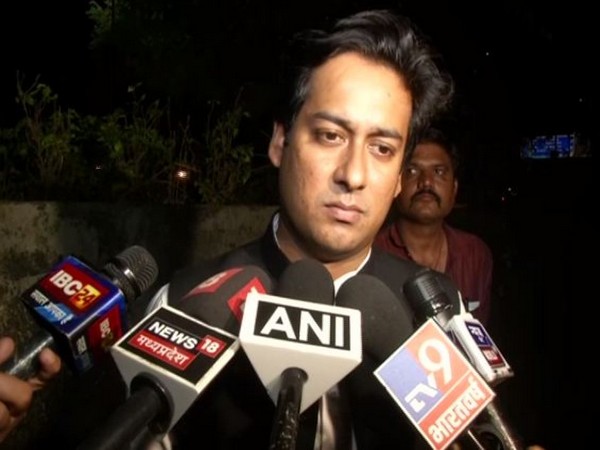 Madhya Pradesh Minister for Urban Development and Housing Jaivardhan Singh while speaking to reporters in Bhopal on Monday. Photo/ANI