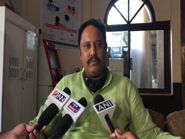 Congress MLA Vishal Patel speaking to reporters in Indore on Saturday. Photo/ANI