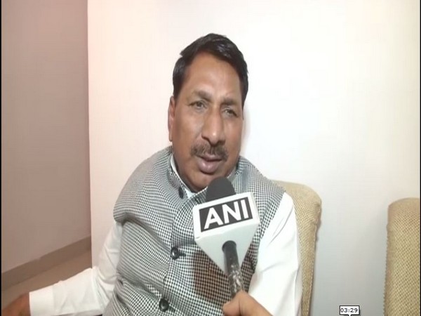 Congress MLA Andal Singh Kansana speaking to ANI in Bhopal on Monday. (Photo/ANI)
