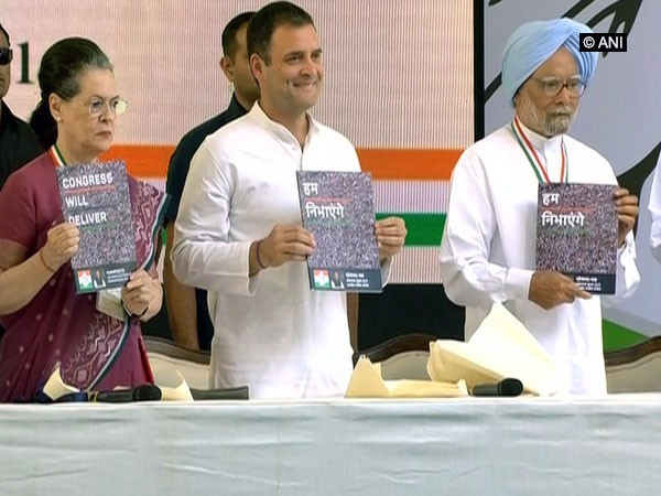 Congress party on Tuesday released party's manifesto for 2019 Lok Sabha elections