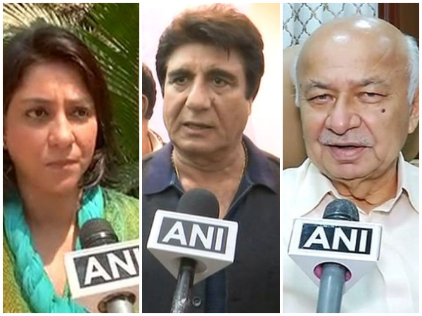Priya Dutt (left), Raj Babbar (centre), Sushil Kumar Shinde (right)