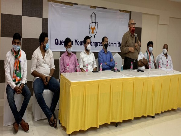 Congress leaders at Installation Programme of Quepem Block Youth Congress in Margao. (Photo/ANI)