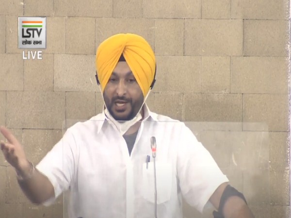 Congress MP from Ludhiana Ravneet Singh speaking in Lok Sabha on Thursday. 